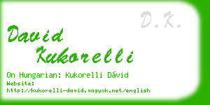 david kukorelli business card