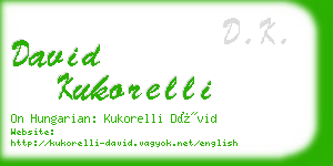 david kukorelli business card